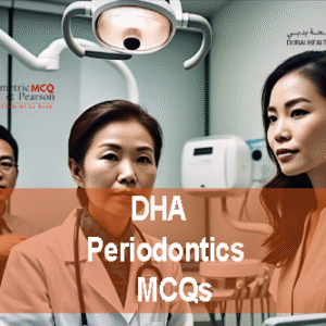 A team of dentists in clinic advertising DHA Periodontics Prometric Licensing Exam MCQs