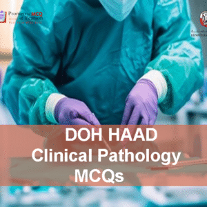 A Clinical Pathologist in lab advertising DOH HAAD Clinical Pathology Pearson Licensing Exam MCQs