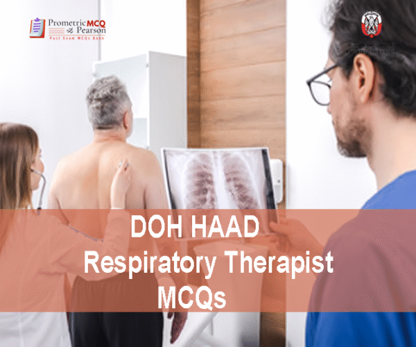 A patient, Specialist Doctor & a Respiratory Therapist showing DOH HAAD Respiratory Therapist Pearson Licensing Exam MCQs