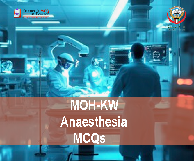 An Anesthesia specialist doctor examining a patient in clinic and adverting MOH-KW Anesthesia MCQs