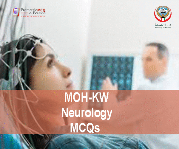 A Specialist Neurologist Examining a patient in clinic and advertising MOH-KW Neurology Prometric Licensing Exam MCQs