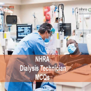 A patient in clinic with a doctor advertising NHRA Dialysis Technician MCQs