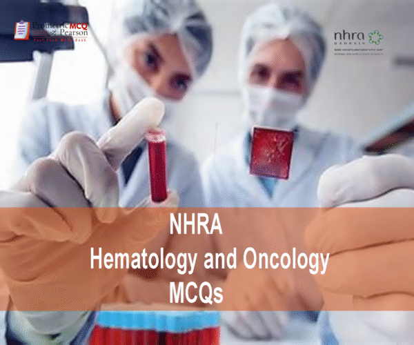 a team of medical professionals advertising NHRA Hematology and Oncology MCQs