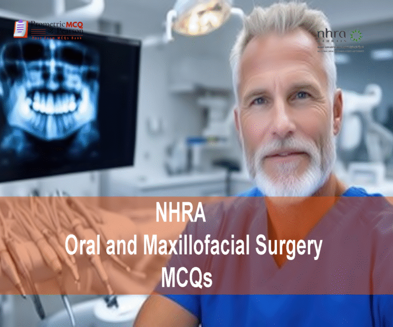 A doctor in dental clinic advertising NHRA Oral and Maxillofacial Surgery MCQs
